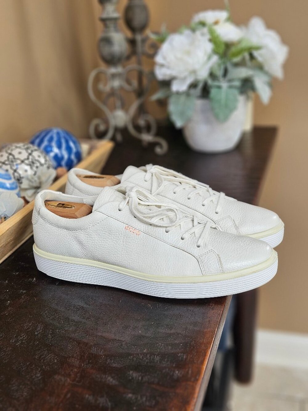 ECCO Men's 60th Anniversary Edition Leather Sneakers, White, Sz 12 (EU 46)